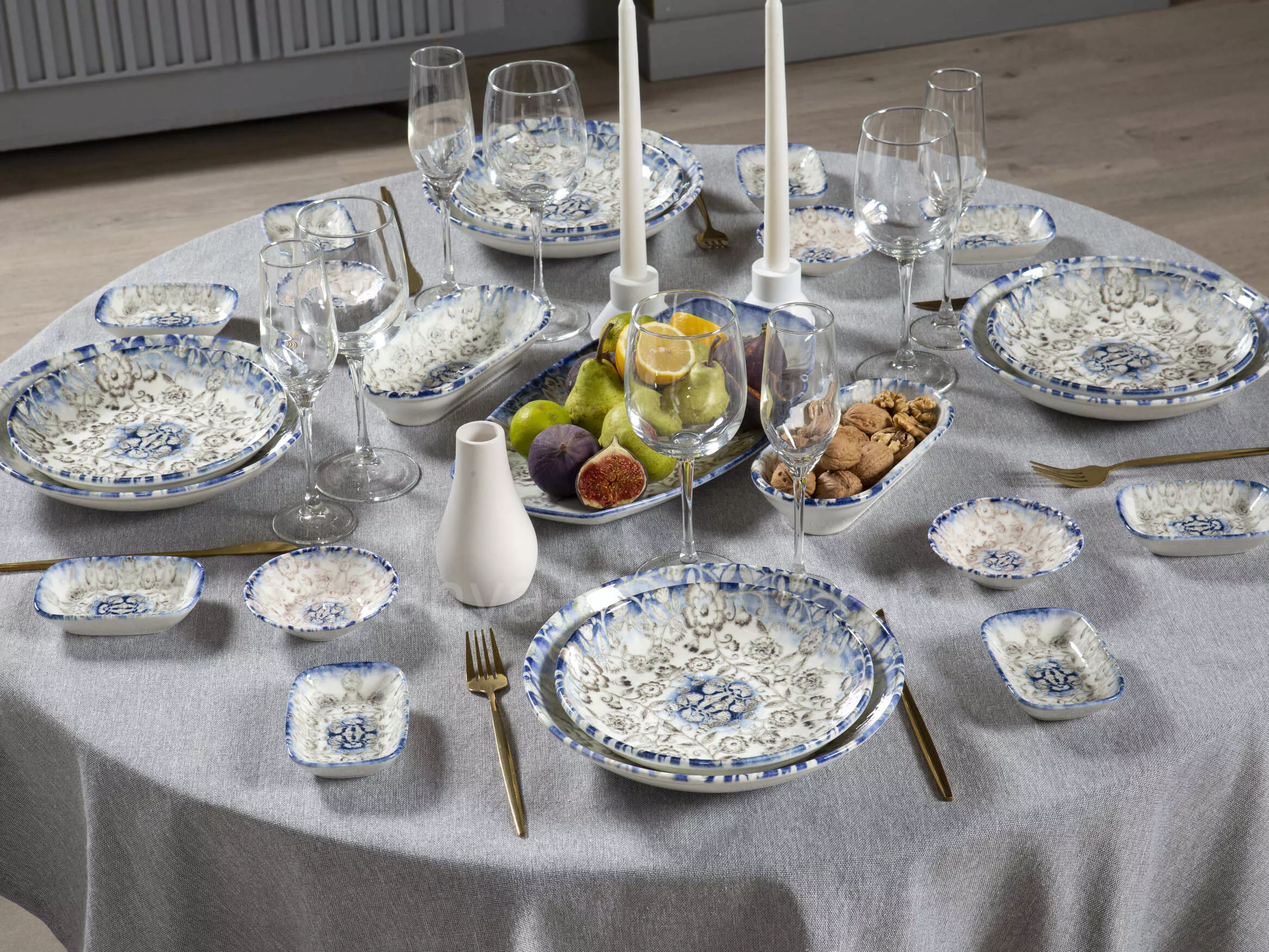 Блюдце-розетка KUTAHYA CORENDON Blue Blanc BNAC10CT891310, 10 см