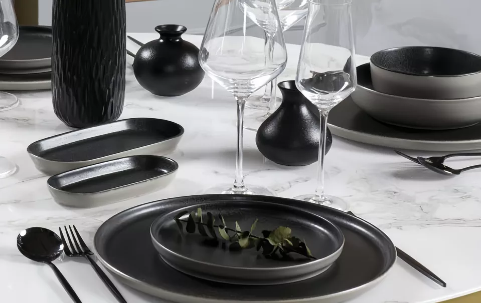 Блюдо KUTAHYA LAGOM Dark Stone NOR21KY34R855A28, 21 см